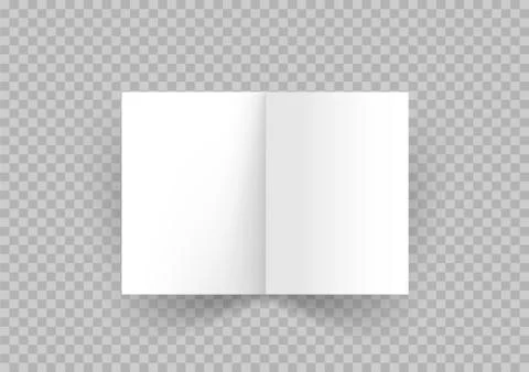 Open white book with shadow Stock Illustration
