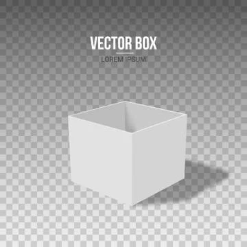 Open white box. view from above Stock Illustration