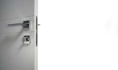 Open white door Stock Photos