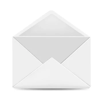 Open white envelope Stock Illustration