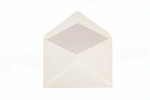 An open white envelope Foto stock