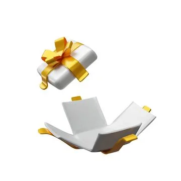 Open white gift box 2 Stock Illustration