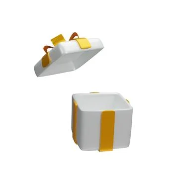 Open white gift box 4 Stock Illustration
