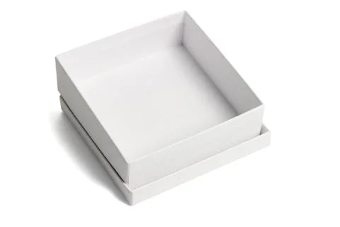 Open white gift box Stock Photos
