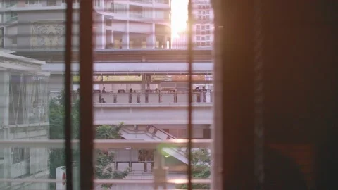 Open Window Blinds Stock Footage 141609607