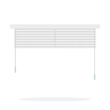 Open window blinds Stock Illustration