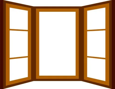 Open window frame Ilustración de archivo