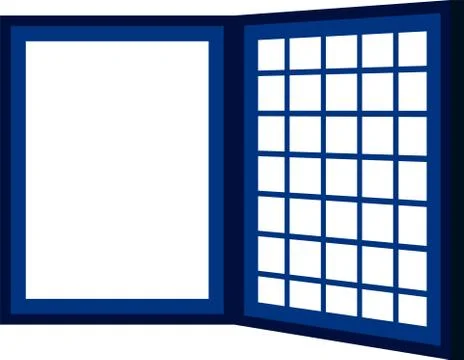 Open window frame Ilustración de archivo