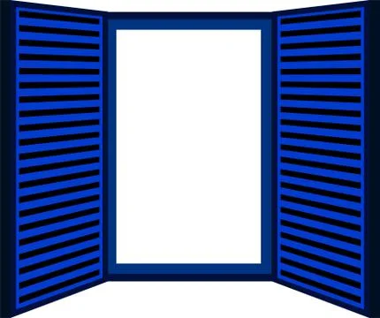 Open window frame Ilustración de archivo