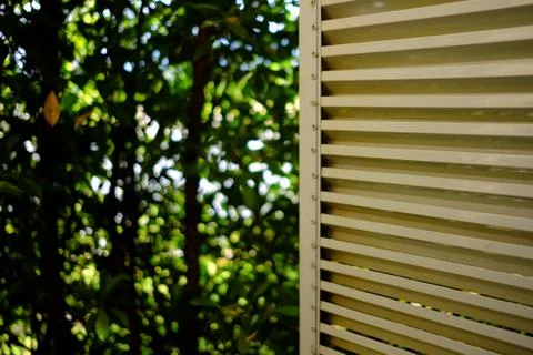 Open Window to the Garden. Stock Photos