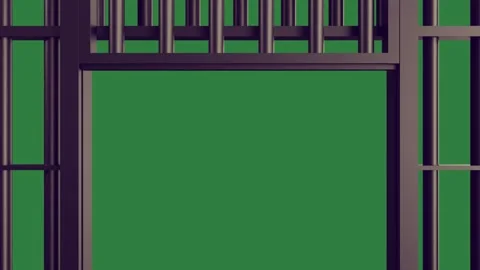 An open window on a green background and with screen image of black bars it Stock Footage 337342139