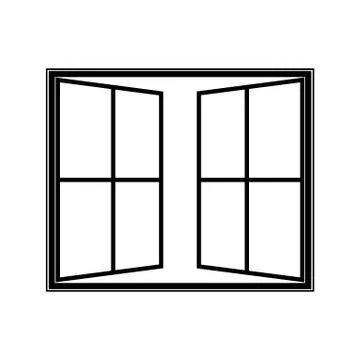 Open window icon Stock Illustration