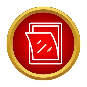 Open window icon in red circle Stock Illustration