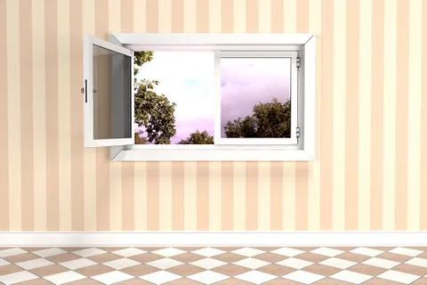 Open window Stock Illustration