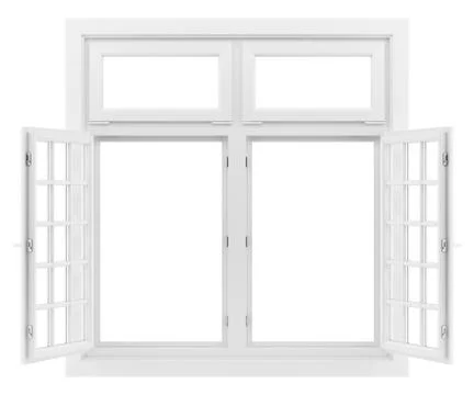 Open window isolated on white background. 3d illustration Stock Illustration