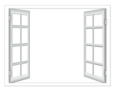 Open window isolation Illustrazione stock