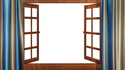 Open window isolation Illustrazione stock