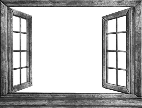 Open window isolation Stock Photos