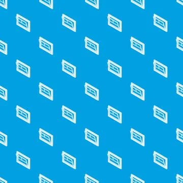 Open window leaf pattern vector seamless blue Illustrazione stock