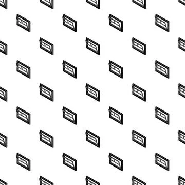 Open window leaf pattern vector seamless Illustrazione stock