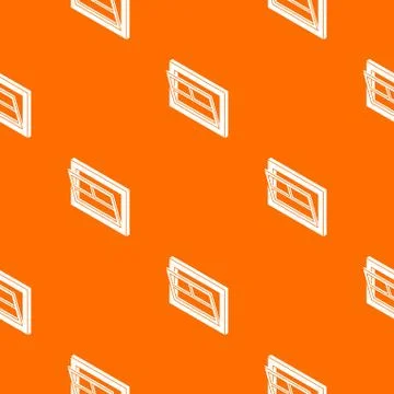 Open window leaf pattern vector orange イラスト素材