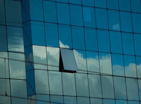 Open window on the office building 写真素材