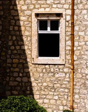 Open window in old building. Stock Photos