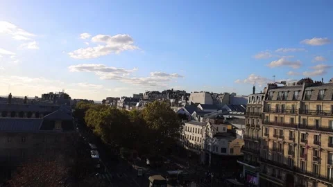 Open window overlooking the city Stock Footage 299381969
