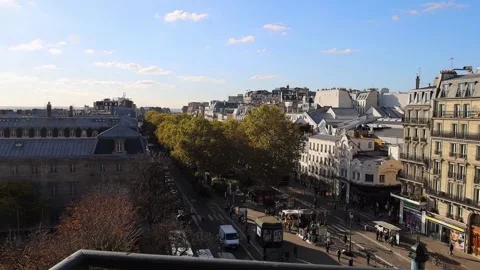 Open window overlooking the city Stock Footage 299382422
