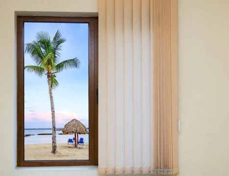 Open window to the sea 写真素材