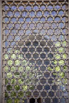 Open window wall in a castle Foto stock