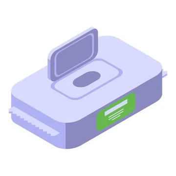 Open wipes pack icon, isometric style Illustrazione stock