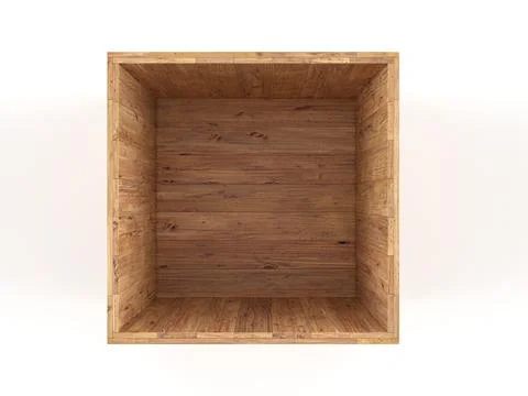 Open wooden box Stock Illustration