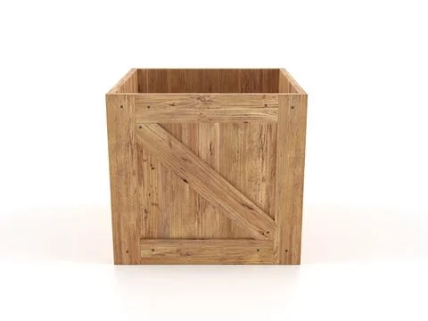Open wooden box Stock Illustration