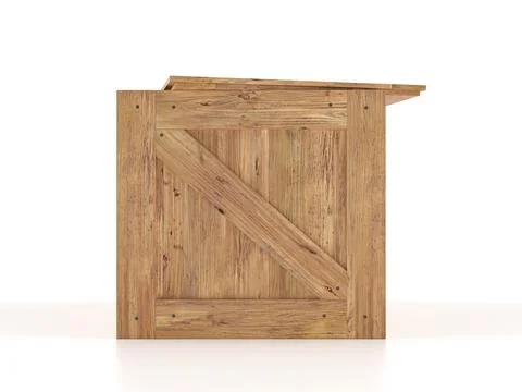 Open wooden box Stock Illustration