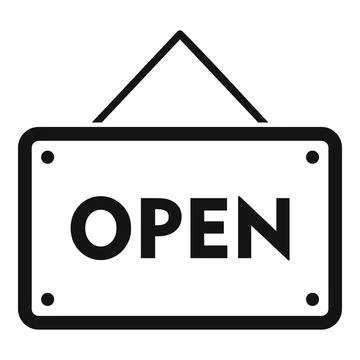 Open work board icon simple vector. Office time Stock Illustration