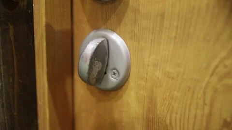 Open the worn latch from the inside Stock Footage 292845962