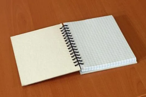 Open writing book. Foto stock