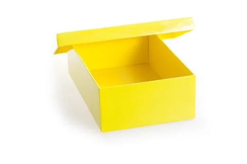 Open yellow box Stock Photos