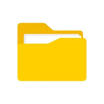 Open Yellow Folder Stock Illustration