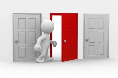 Open your door Stock Illustration