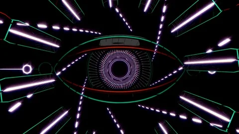 Open Your Eye Looping Animation Stock Footage