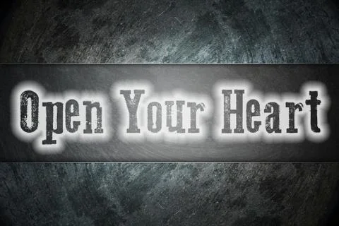 Open your heart concept Stock Illustration