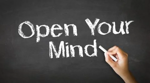 Open your mind chalk illustration Stock Illustration