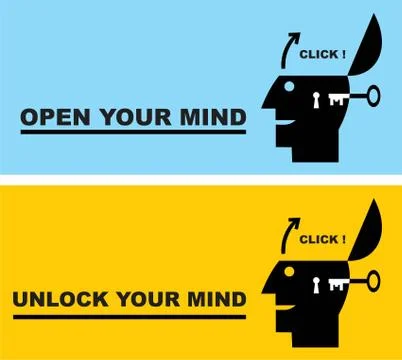 Open your mind Stock Illustration