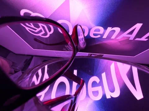 OpenAI artificial intelligence on a computer screen in Marktoberdorf, Mar ... Stock Photos