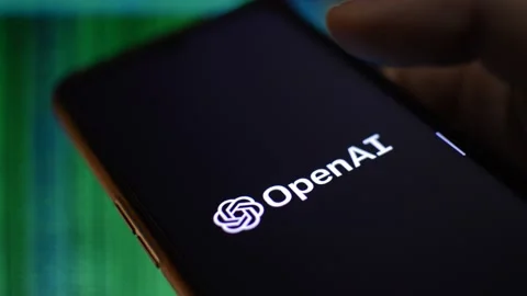 Openai artificial intelligence on the phone. artificial intelligence concept. 動画素材 231466707
