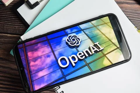 OpenAI dev application on Smartphone screen. OpenAI is an American company 스톡 사진
