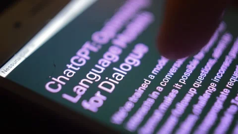 Openai website for artificial intelligence. chatgpt by openai software. Stock Footage 232674223