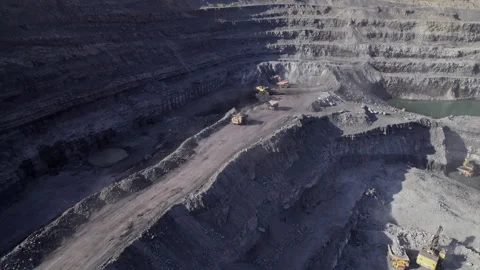 Opencast coal mining Stock Footage 306551123